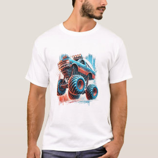 Monster-Truck Farbige Vintage T-Shirt