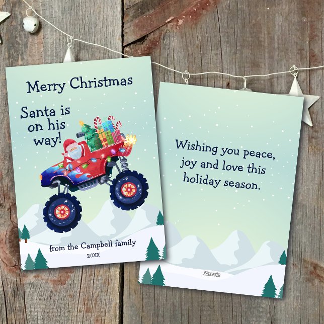 Monster Truck Feiertagskarte (Von Creator hochgeladen)