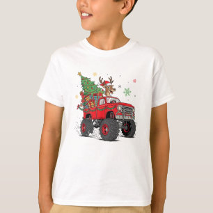 Monster Truck für Jungen Kinder Rentier Weihnachte T-Shirt
