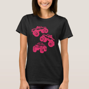 Monster Truck für Mädchen & Kleinkinder Pink T-Shirt