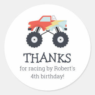 Monster Truck Gastgeschenk Stickers