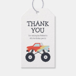 Monster Truck Gastgeschenk Tags Geschenkanhänger