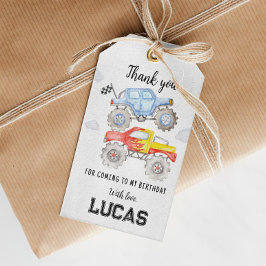 Monster Truck Geburtstag Danke Tag Geschenkanhänger