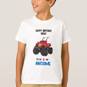 Monster Truck Geburtstag des Jungen T-Shirt
