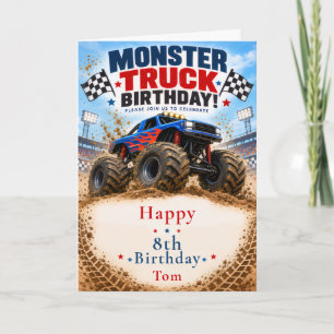 Monster-Truck-Geburtstagsfeier Karte