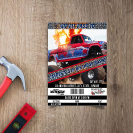 Monster Truck Geburtstagsparty am 4. Juli Einladung
