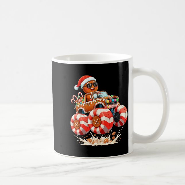 Monster Truck Gingerbread Man Christmas  Kaffeetasse (Rechts)