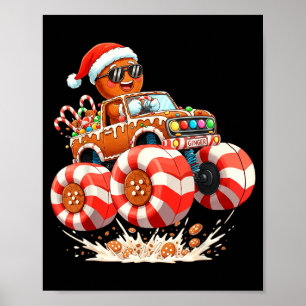 Monster-Truck-Gingerbread-Man-Weihnachten  Poster