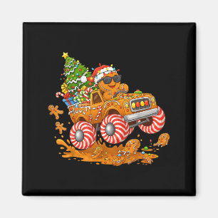 Monster-Truck-Gingerbread-Mann-lustiger-Weihnachts Magnet