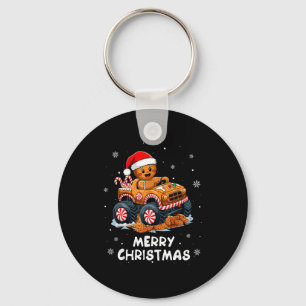 Monster-Truck-Gingerbread-Mann Lustiges Frohe Weih Schlüsselanhänger