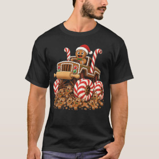 Monster-Truck-Gingerbread-Mann-Weihnachtsbacken T-Shirt