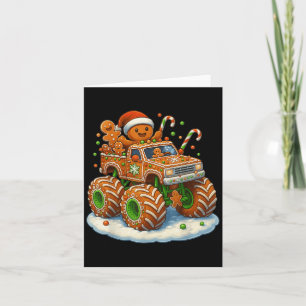 Monster Truck Gingerbrei Funny Weihnachtsmannmütze Karte