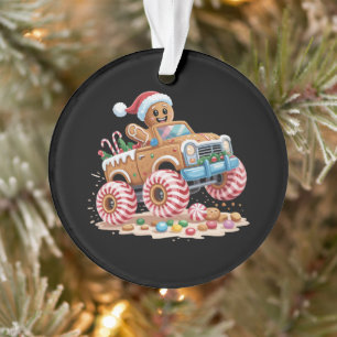 Monster Truck Gingerbrei Mann Weihnachtsgebäck Ornament
