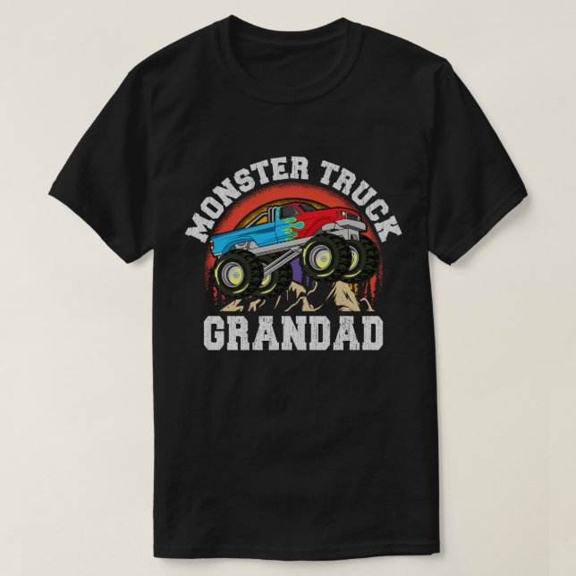 Monster Truck Grandad Matching Family Opa T-Shirt (Design vorne)