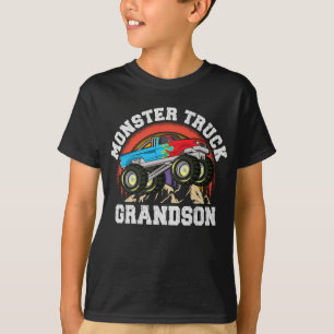 Monster Truck Grandson Matching Family T-Shirt