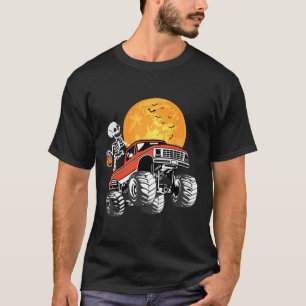 Monster Truck Halloween Boys Truck Pumpkin T-Shirt