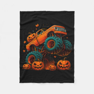 Monster Truck Halloween Kürbis Laterne Pumpkin Men Fleecedecke