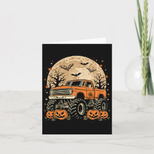 Monster Truck Halloween Kürbislaterne Moon Pumpki Karte