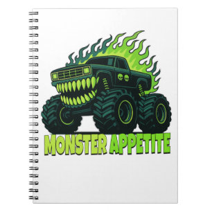 Monster-Truck-Horror-Flamme Notizblock