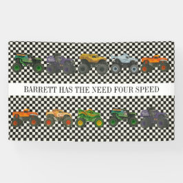Monster Truck Jam Kundgebung Geburtstag Vinyl Bann Banner