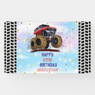 Monster Truck Kid's Birthday Party Junge Banner