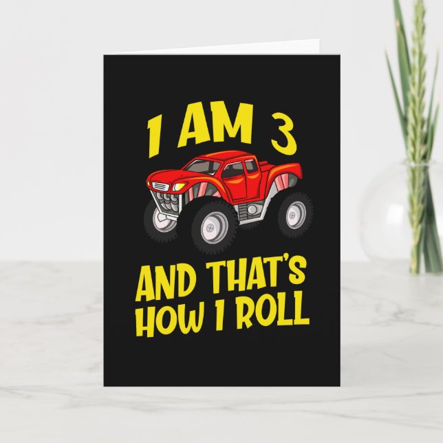 Monster Truck Kids Car Gift Karte (Vorderseite)