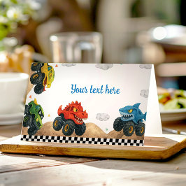 Monster Truck Kindergeburtstag Party Lebensmittelz Platzkarte