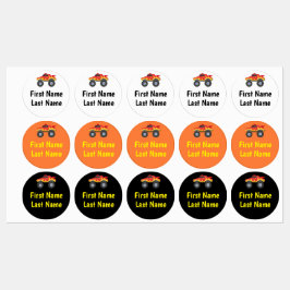 Monster Truck Label for Kids' Items Etiketten