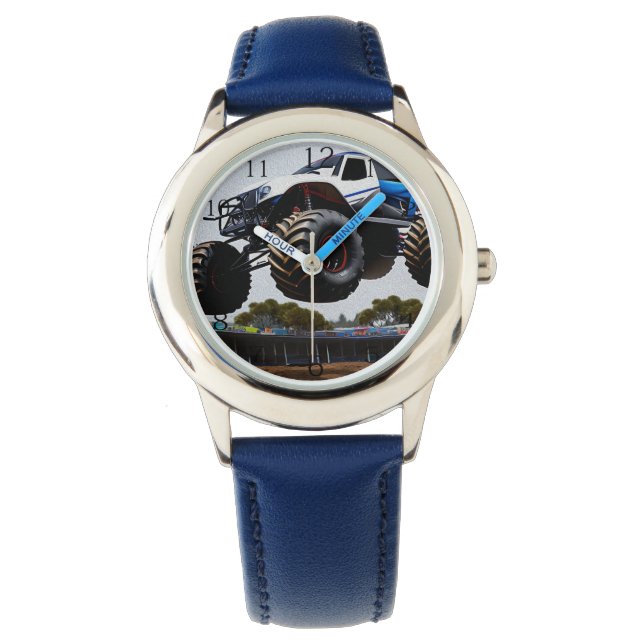Monster Truck Launch, Boys Wristwatch Armbanduhr (Vorderseite)