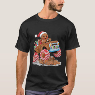 Monster-Truck-Lebkuchenmann-Weihnachtskönig T-Shirt