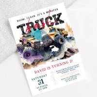 Monster Truck Modernes Kindergeburtstag Party