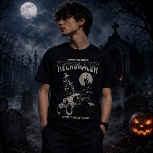 Monster Truck Necro-Rennfahrer Halloween-Horror T-Shirt