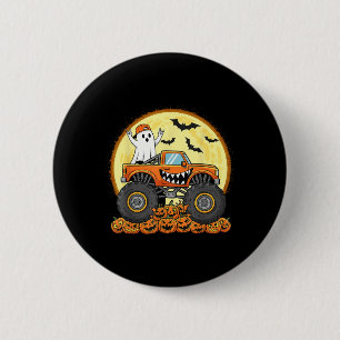 Monster Truck Niedlich Boo Pumpkin Funny Halloween Button