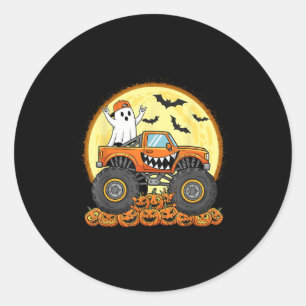 Monster Truck Niedlich Boo Pumpkin Funny Halloween Runder Aufkleber