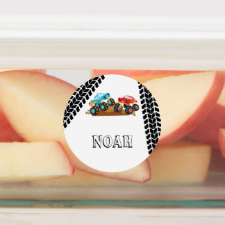 Monster Truck Nom de l'école Étiquettes