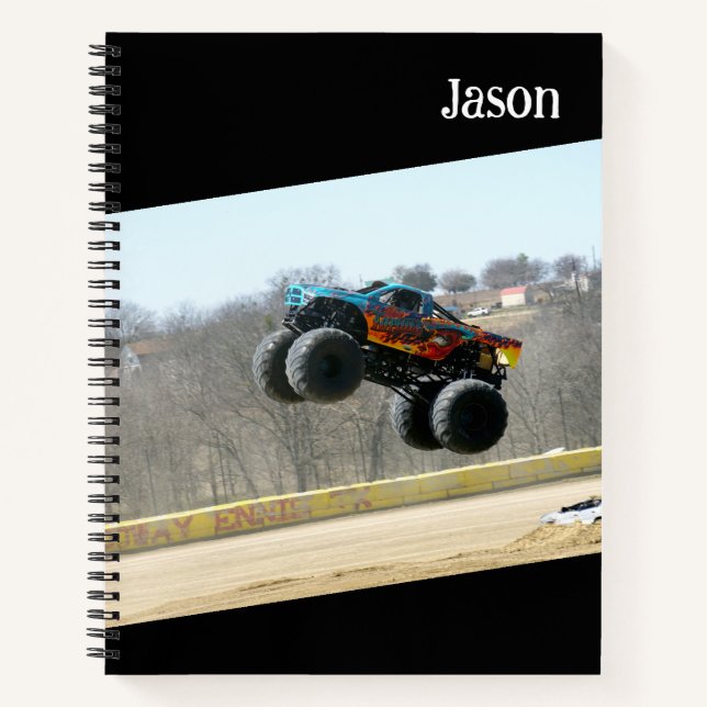 Monster Truck Notebook Personalisiert Notizbuch (Vorderseite)