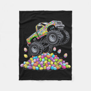 Monster Truck Oster Teens Jungen Kinder Ostern Bun Fleecedecke