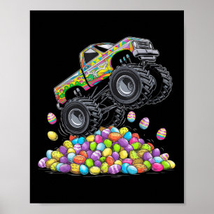 Monster Truck Oster Teens Jungen Kinder Ostern Bun Poster