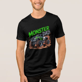 Monster Truck Papa Design, Familie passende Hemden Tri-Blend Shirt
