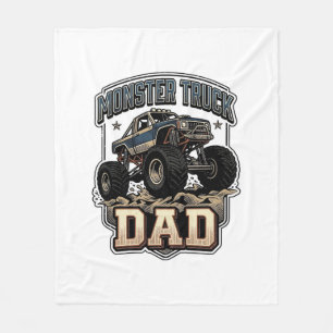 Monster Truck Papa Vintage Vector-Shirt-Design_1 Fleecedecke