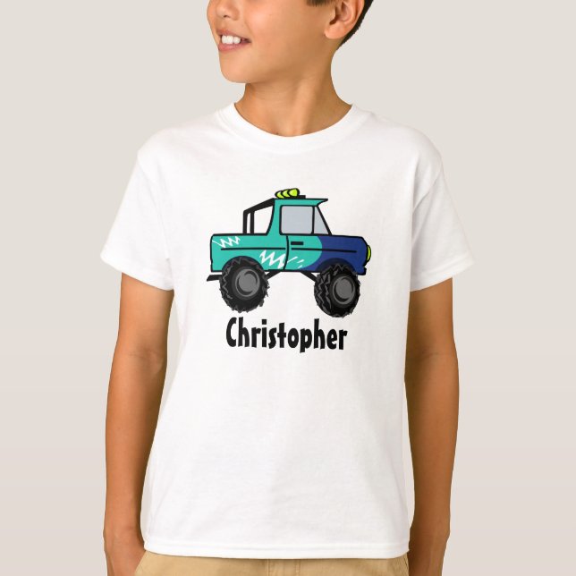 Monster Truck/personalisierbar T-Shirt (Vorderseite)