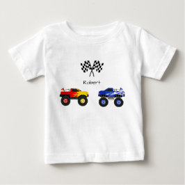 Monster Truck Personalisiert Baby T-shirt