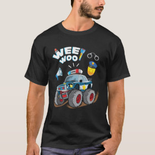 Monster Truck Police Car Boy Wee Woo Polizist Poli T-Shirt