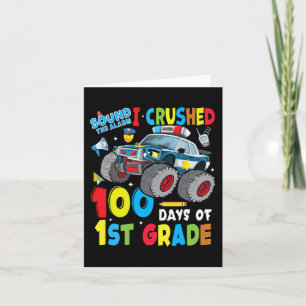 Monster Truck Polizeiwagen 100 Tage Schule 1. Gr Karte