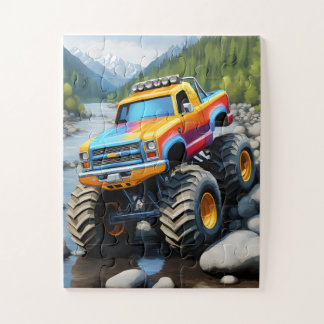 Monster-Truck-Puzzle für Kinder im Alter von 3-5 J