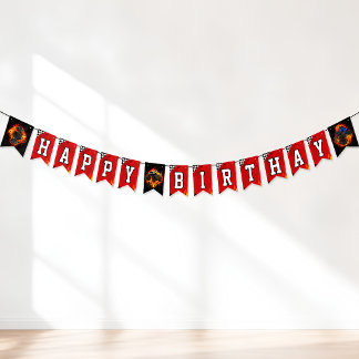 Monster-Truck-Renn-Geburtstagsgirlande-Banner Wimpelkette