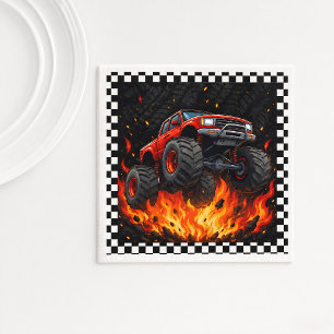 Monster-Truck-Renn-Geburtstagsservietten Serviette