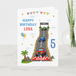 Monster Truck Rennstrecke Alles Gute zum Geburtsta Karte