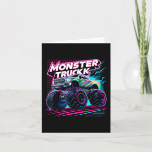 Monster Truck Retro farbenfrohe Kleinkinder Jungs Karte