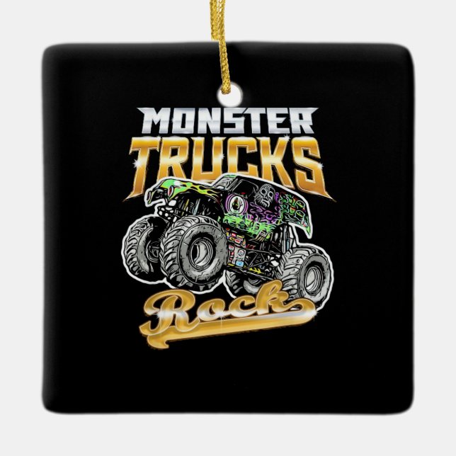 Monster Truck Rock Keramikornament (Vorderseite)